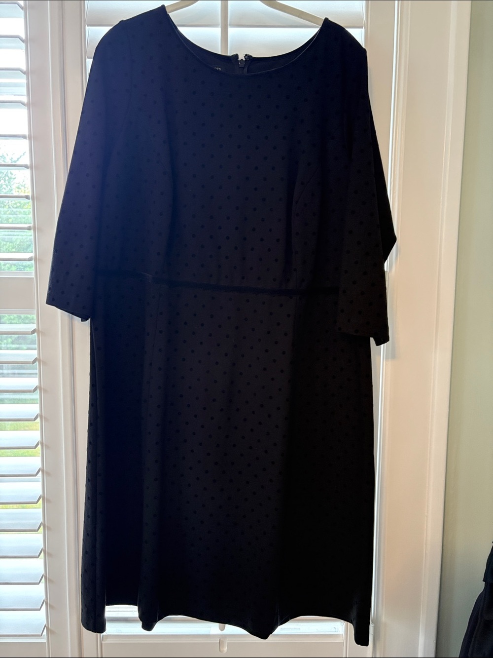 Talbots Black Textured DotDress